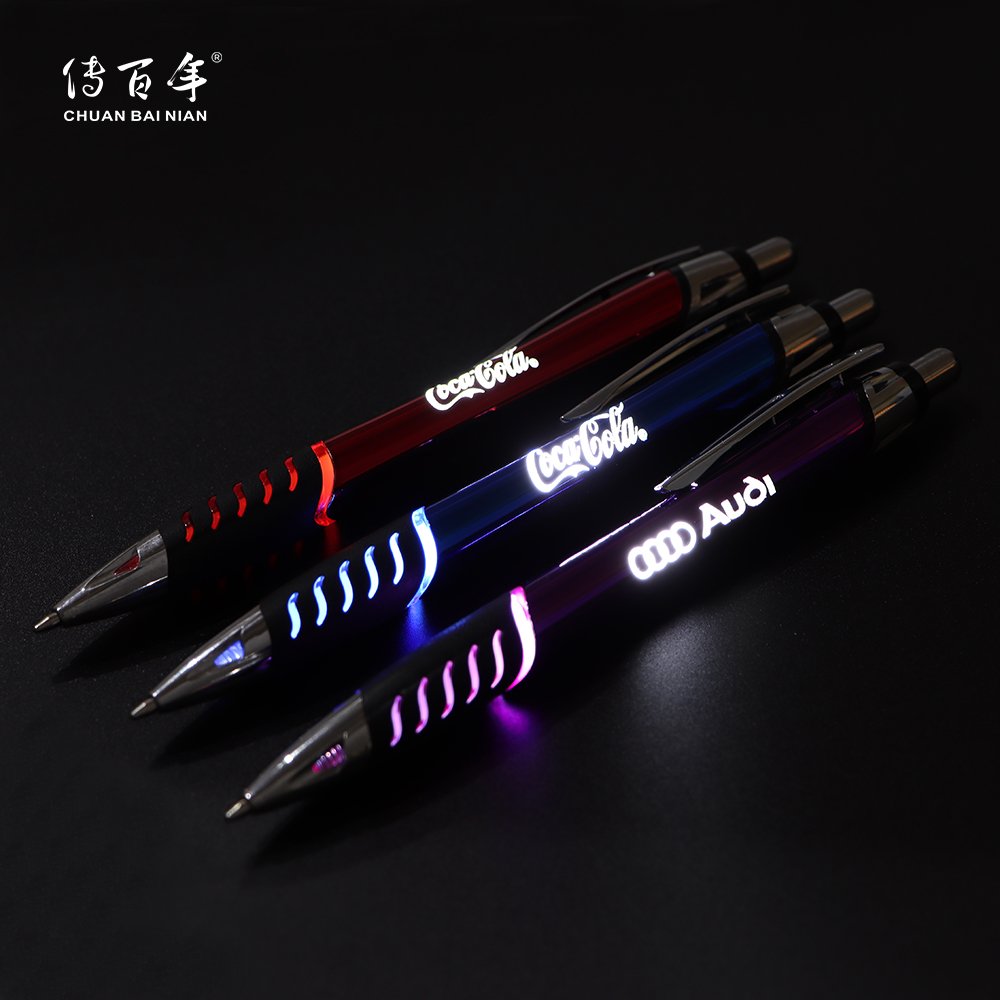 High Quality Promotional Gift LED Light Up Touch Screen Pen Custom Laser Logo Stylus Ballpoint Pen