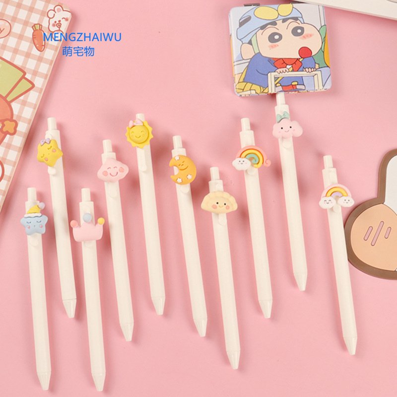 New special design school supplies kids promotional cartoon beautiful gel ink ballpoint pen