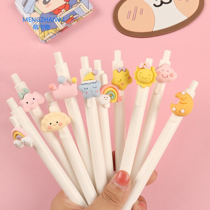New special design school supplies kids promotional cartoon beautiful gel ink ballpoint pen