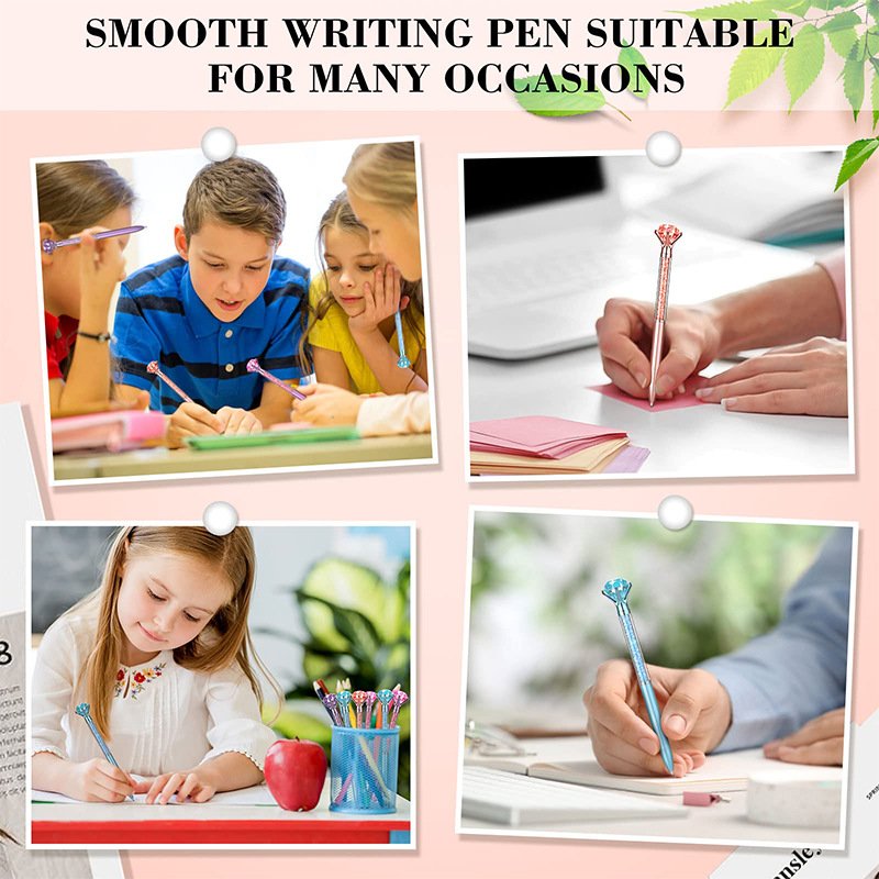 Promotional ballpoint pen luxury Crystal Diamond Pens Bling Ballpoint Pen for school Birthday gift