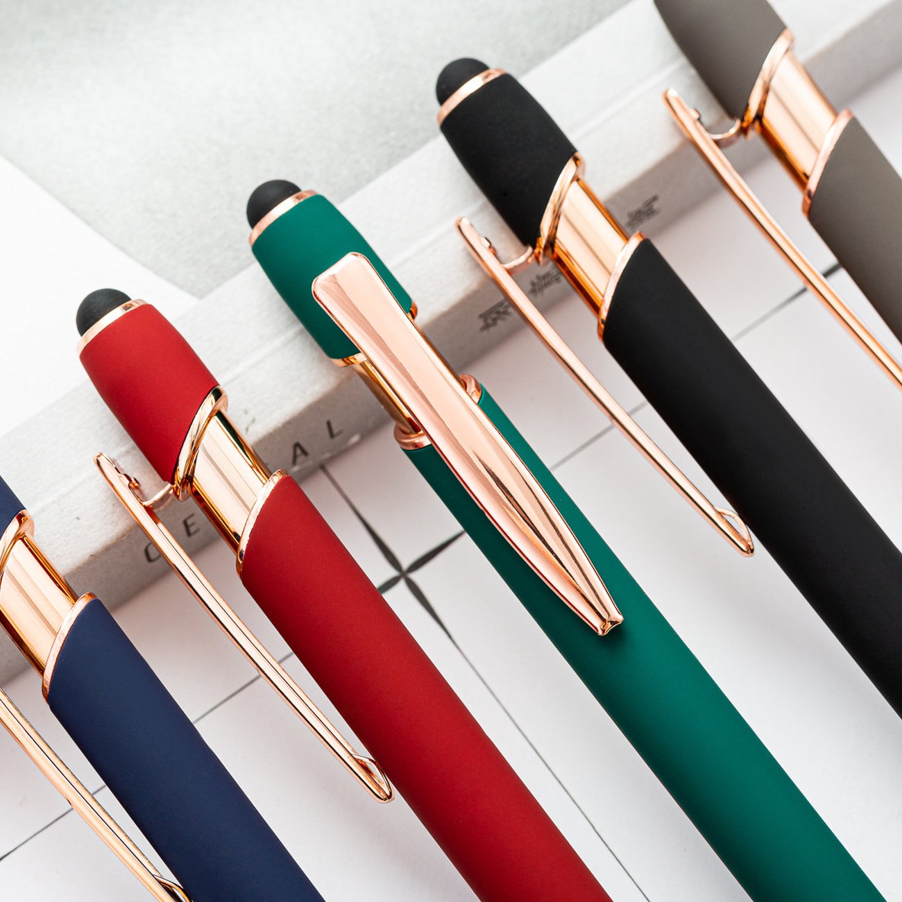 Hot sale promotional metal ballpoint pen multi-color stylus ballpoint pen custom logo metal ball pen for promotion school office