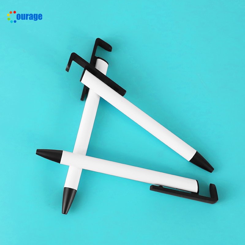 High Quality Warehouse Sublimation Printing Pen Blank Ball Pens Custom Logo Ballpoint Pen with Shrink Wrap