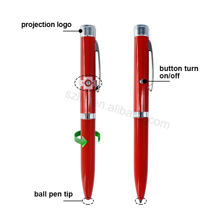 Hot selling Led projector pen with Customized Logo for Promotional Gift