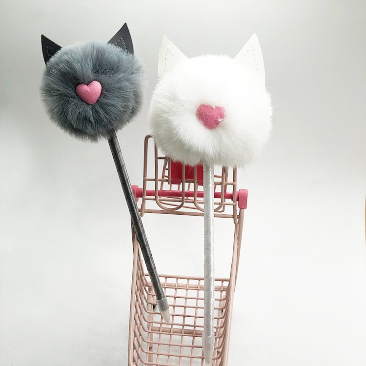 Factory custom Korean kids doll toy ballpoint pen love Cartoon plush dolls promotional gift pen for student