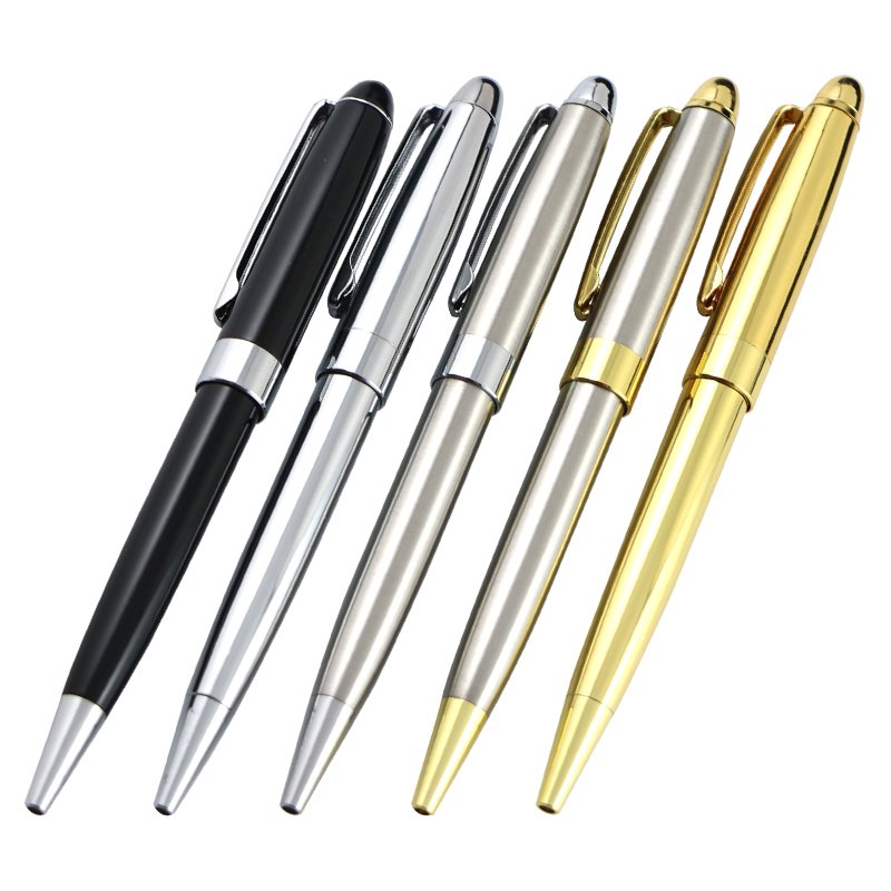 Popular Shiny Pen Inox Chrome Mirror Silver Pens Gold Plated Metal Stainless Steel Ballpoint Pen with Custom Logo