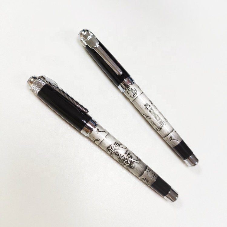 Jinhao 189 Customized design Signature ballpoint pen gift set Masonic symbols pen