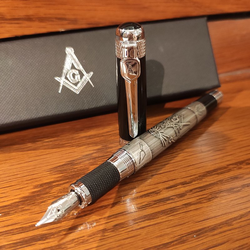Jinhao 189 Customized design Signature ballpoint pen gift set Masonic symbols pen