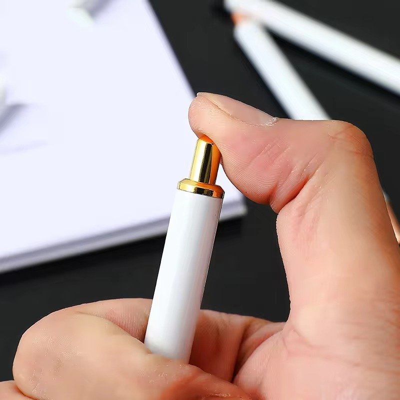 2024 Luxury Blank White Sublimation Bullet Oil Gel Ink Pen DIY Sliver Metal Stainless Steel Retractable Gel Pen with Custom LOGO
