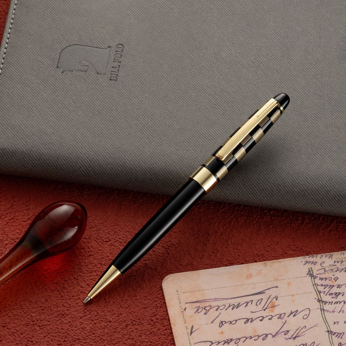 Classical Luxury Business Logo Pen Advertising Promotional Blue Black ink Metal Ballpoint Pen for VIP Client