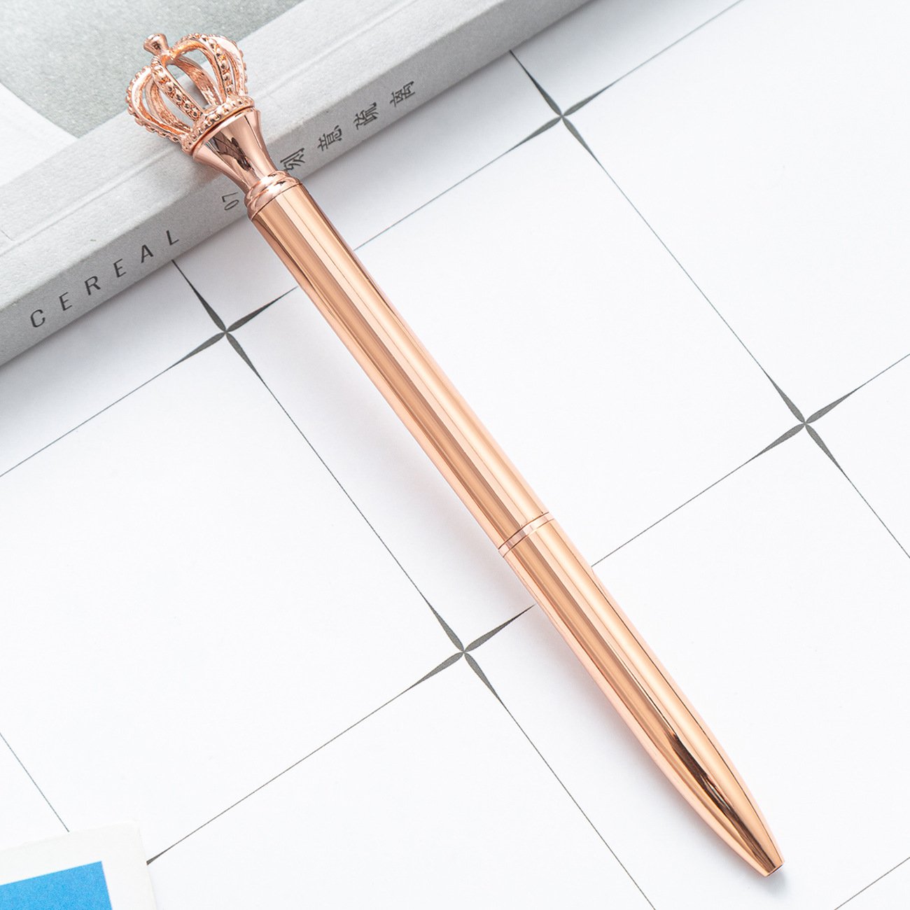 Hot Selling Beautiful Promotional Luxury Ball Pen Metal Royal Crown Ballpoint Pen with Customized Logo