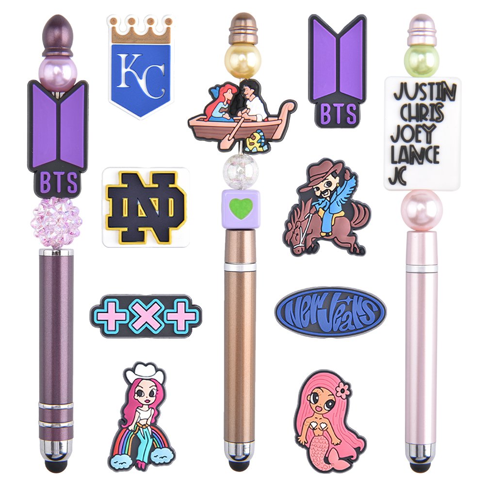 wholesale silicone FERXXO Bead Pens Decorative mermaid bead Pens Gift diy Charms Ballpoint Pens