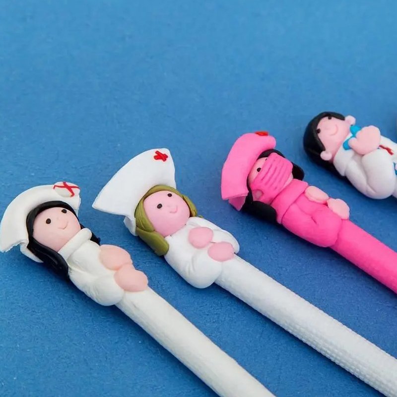 Creative Doctor Nurse Soft Pottery Crafts kawaii ballpoint pen
