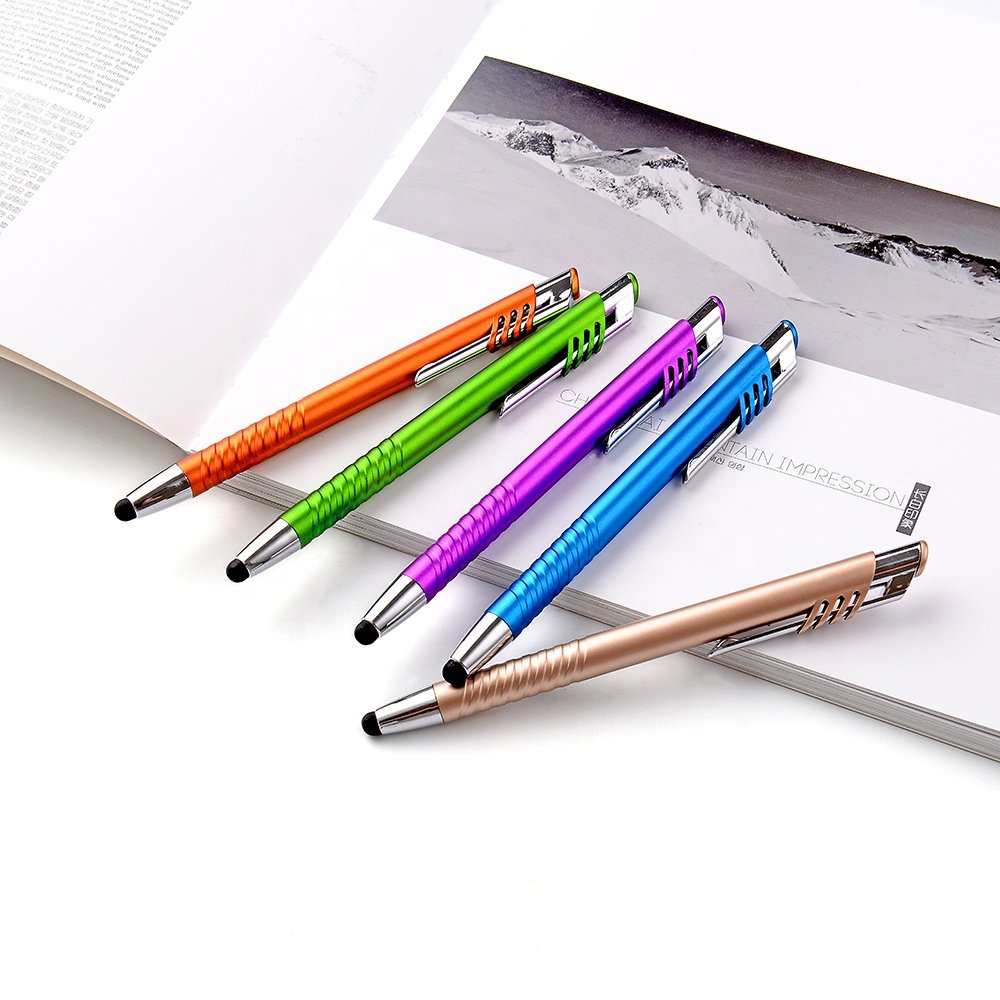 2 in 1 China Plastic Ballpoint Pen Rubber Tip Stylus pen