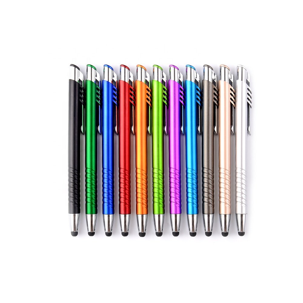2 in 1 China Plastic Ballpoint Pen Rubber Tip Stylus pen