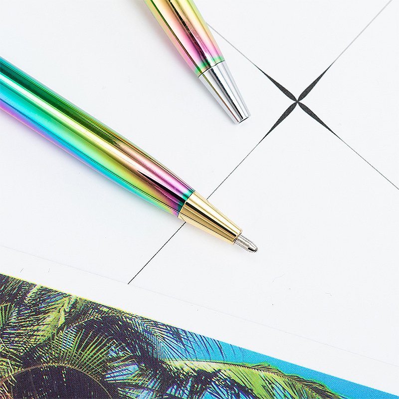 Wholesale New Custom Logo Stylus Rainbow Ball Point Gel Pens With Advertising Luxury High Quality Aluminum Metal Ballpoint Pens