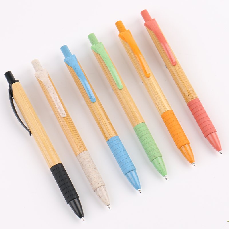 Factory Custom Logo Degradable Material Pen Roller Pen Design Packaging Promotion Ballpen Eco Friendly Environmental friendly