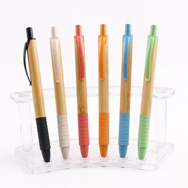 Factory Custom Logo Degradable Material Pen Roller Pen Design Packaging Promotion Ballpen Eco Friendly Environmental friendly