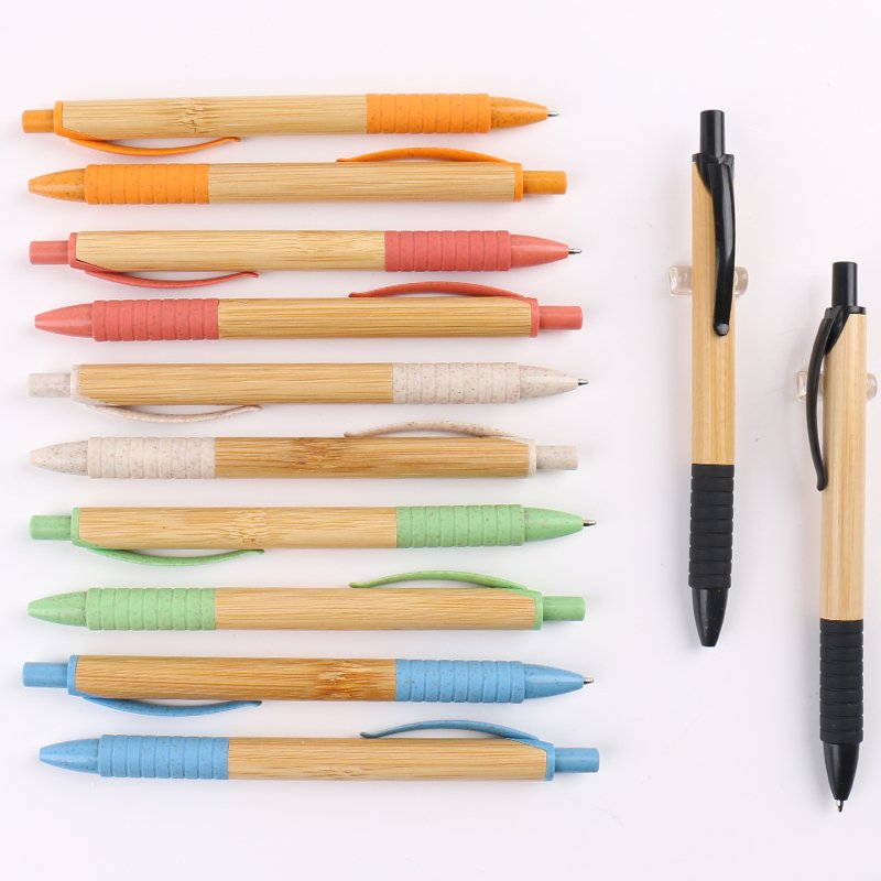 Factory Custom Logo Degradable Material Pen Roller Pen Design Packaging Promotion Ballpen Eco Friendly Environmental friendly