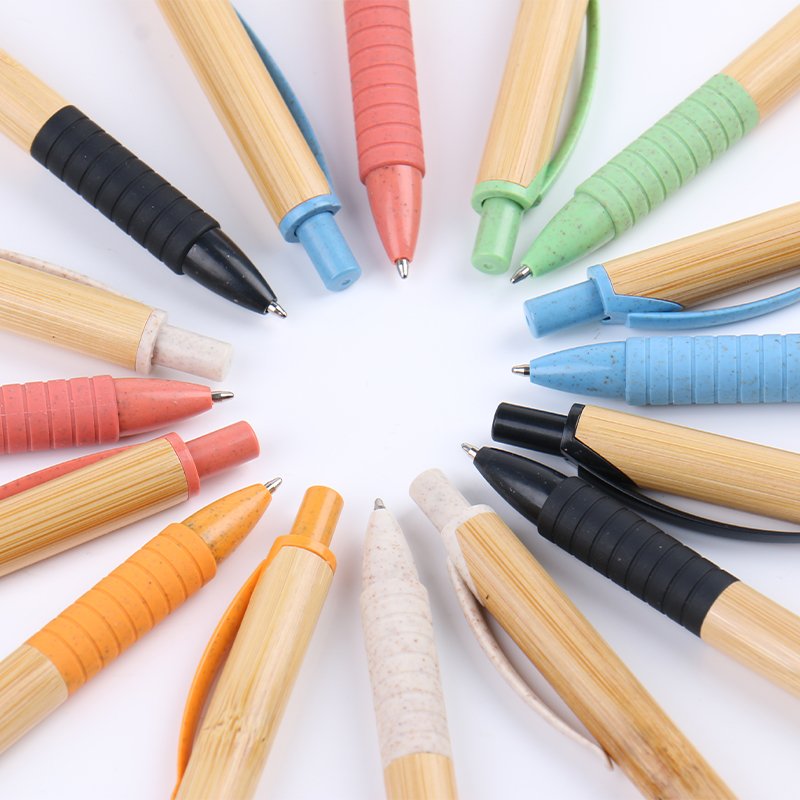 Factory Custom Logo Degradable Material Pen Roller Pen Design Packaging Promotion Ballpen Eco Friendly Environmental friendly