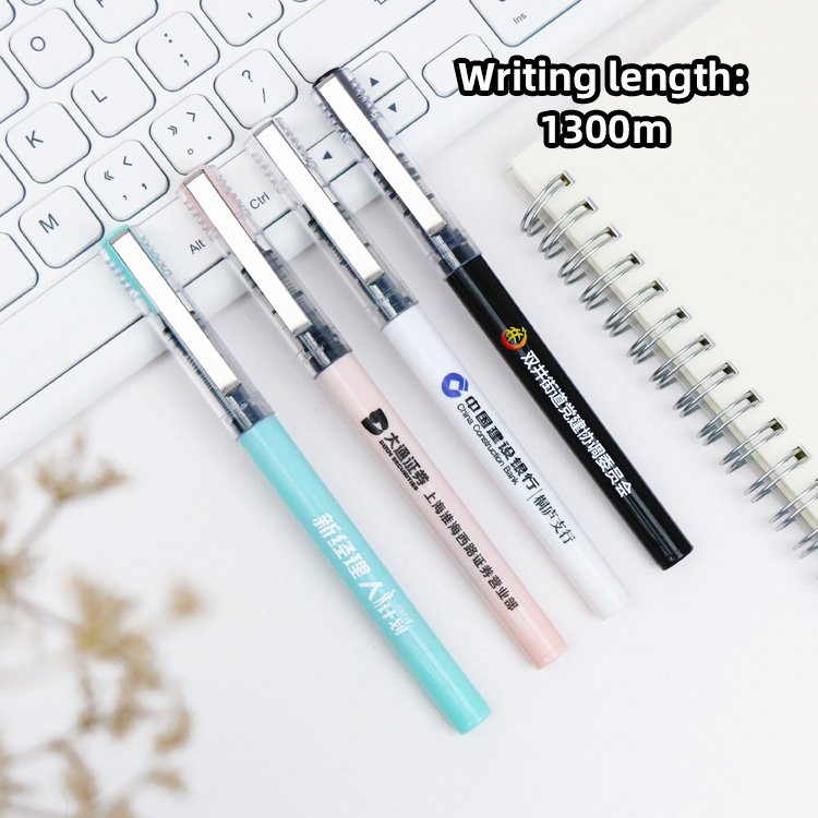 Promotional wholesale Direct liquid gel pen office learning stationery gel pen needle tube 0.5mm advertising custom logo pen