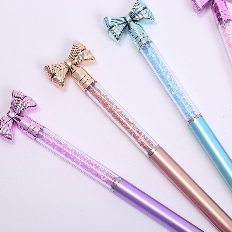 New Style Multicolor Ballpoint Pens Diamond Tie Signature Pen Student Gift with Multicolor Diamond Tie Ball Pen