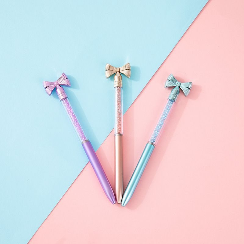 New Style Multicolor Ballpoint Pens Diamond Tie Signature Pen Student Gift with Multicolor Diamond Tie Ball Pen