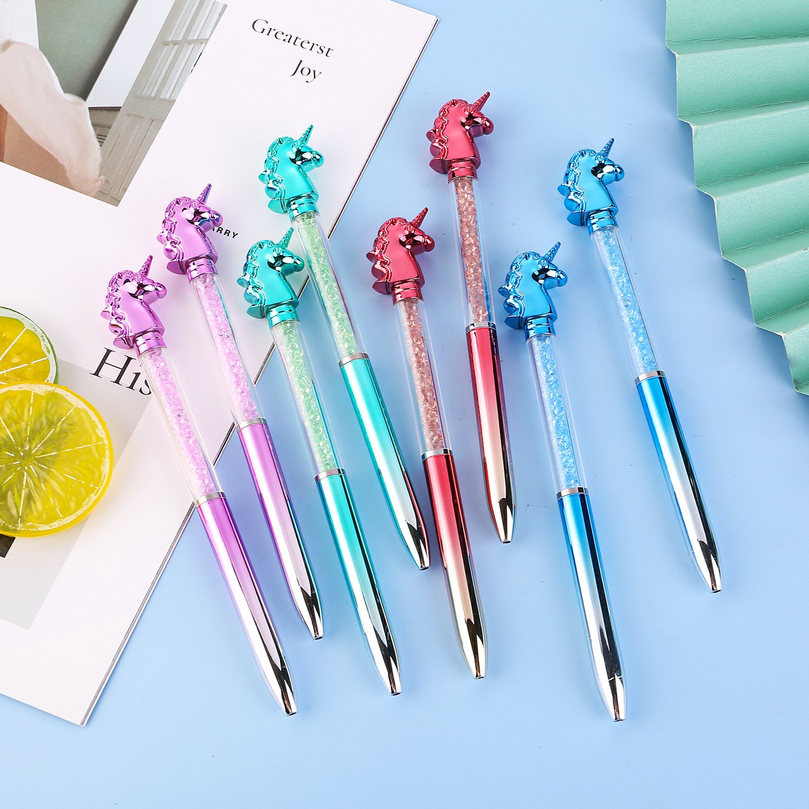 New Style Multicolor Ballpoint Pens Diamond Tie Signature Pen Student Gift with Multicolor Diamond Tie Ball Pen