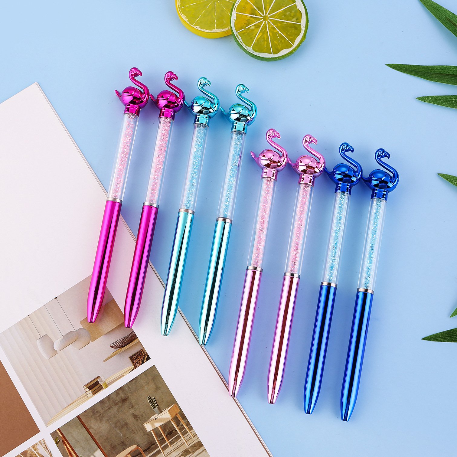 New Style Multicolor Ballpoint Pens Diamond Tie Signature Pen Student Gift with Multicolor Diamond Tie Ball Pen