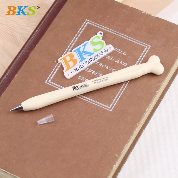 Customized Logo Ballpoint Pen Novel Promotion Animal-Shaped Bone Plastic Banner Pen for Students and Medical Professionals