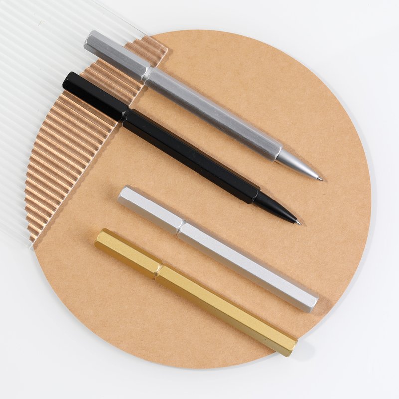 New Design Custom Logo Small Portable Metal Ballpoint Pen Business Gift Golden Pen High Quality Professional Pen Office Supply