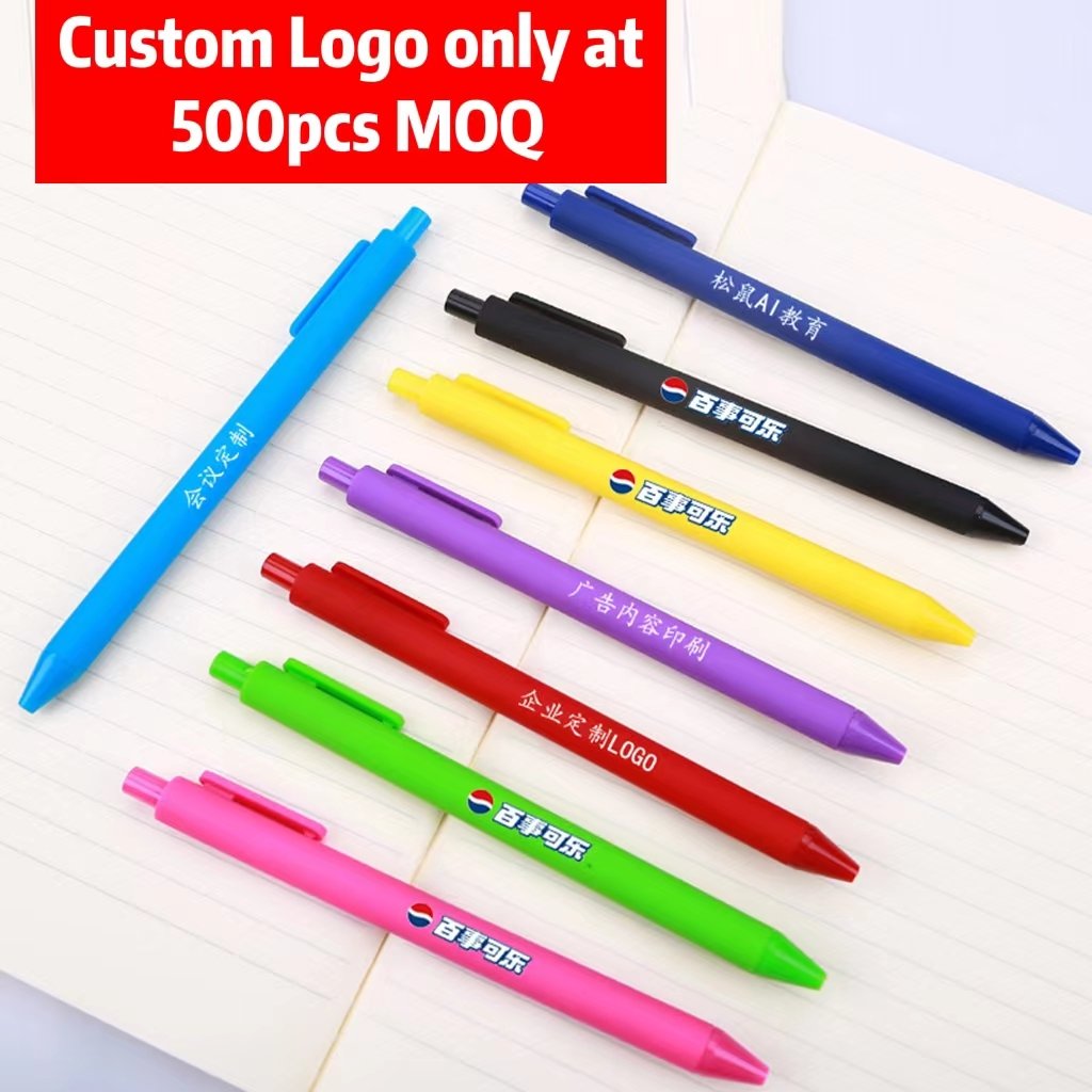High Quality Low MOQ Multi color Retractable Gel ink Pen Low Price Fancy Custom Logo Candy Color Click Gel pen