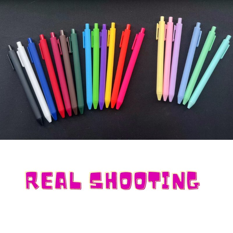 High Quality Low MOQ Multi color Retractable Gel ink Pen Low Price Fancy Custom Logo Candy Color Click Gel pen