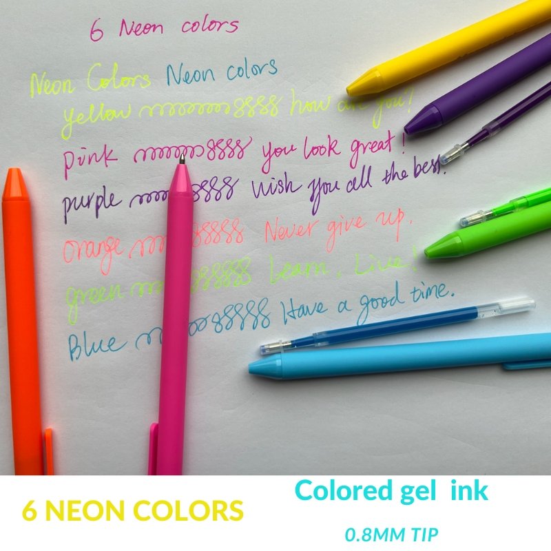 High Quality Low MOQ Multi color Retractable Gel ink Pen Low Price Fancy Custom Logo Candy Color Click Gel pen