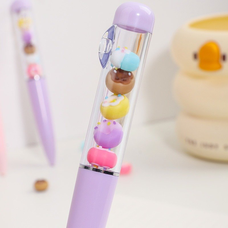 Hamburger french fries layered music bead neutral pen student high looks black smooth water pen rotating press pen