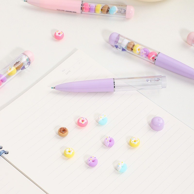 Hamburger french fries layered music bead neutral pen student high looks black smooth water pen rotating press pen