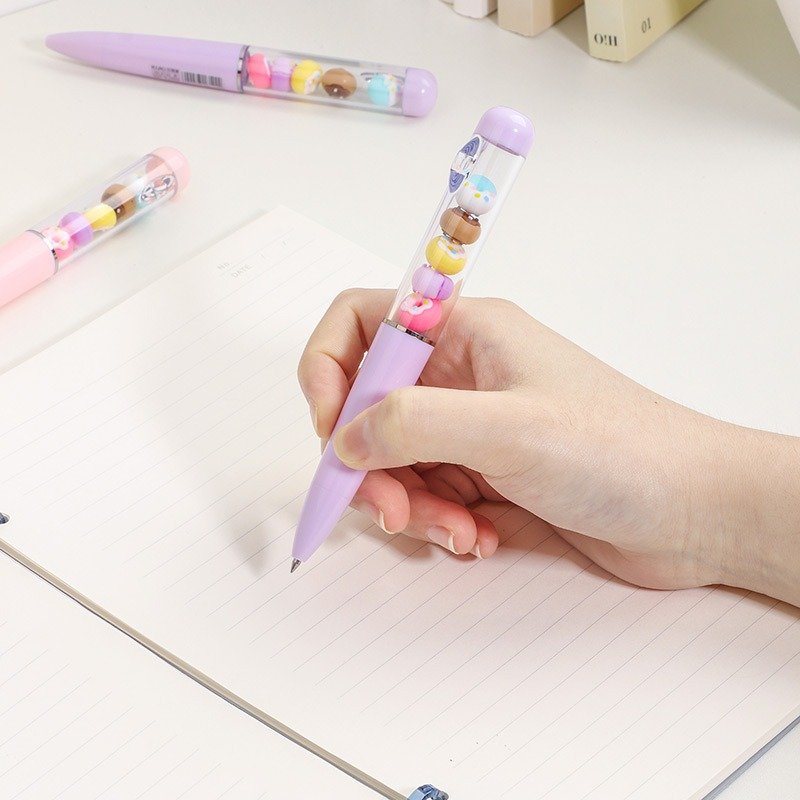 Hamburger french fries layered music bead neutral pen student high looks black smooth water pen rotating press pen