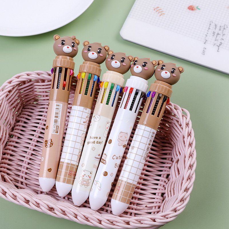 Small fresh creative cute new 10-color net red multi-functional multi-color 10-color ballpoint pen