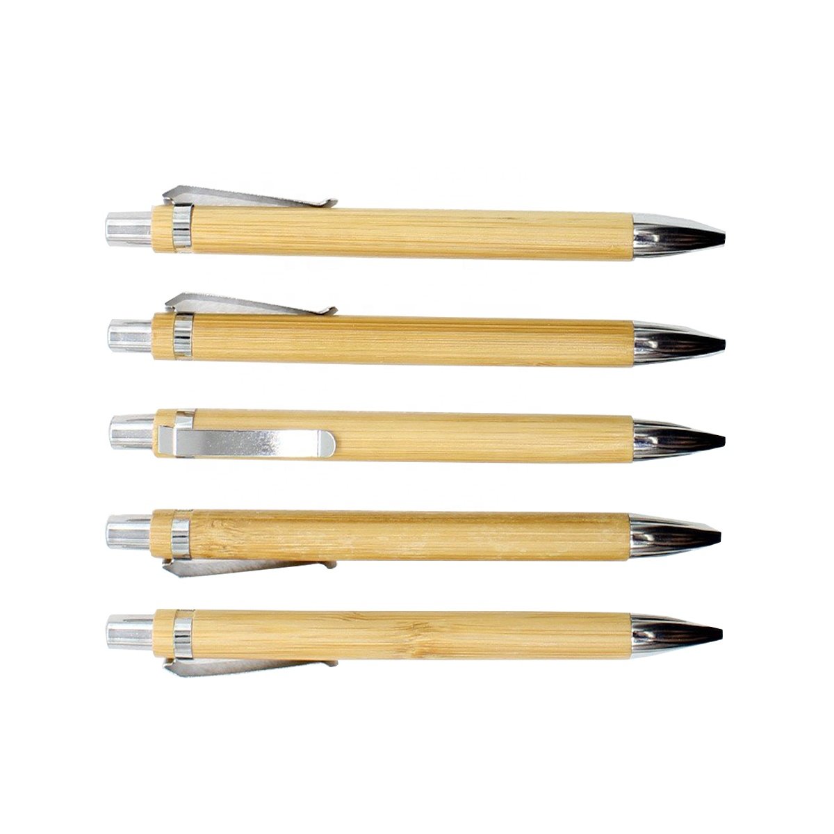 Black Blue Novelty Ball Pen Bamboo Body Writing Pen High Quality Customized Ballpoint Pen