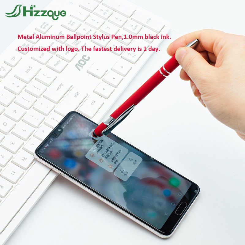 wholesale promotional pens personalized OEM custom logo stylus pens logo printed metal ballpoint pen