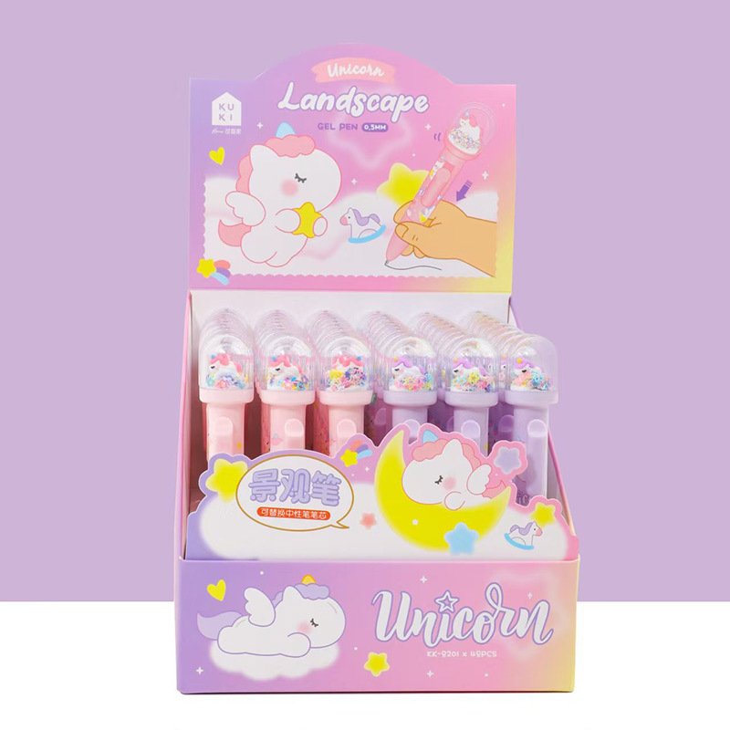 kawaii silicone ornament gel pen school stationery wholesale beautiful pen for girls kids party gift student ballpoint pen