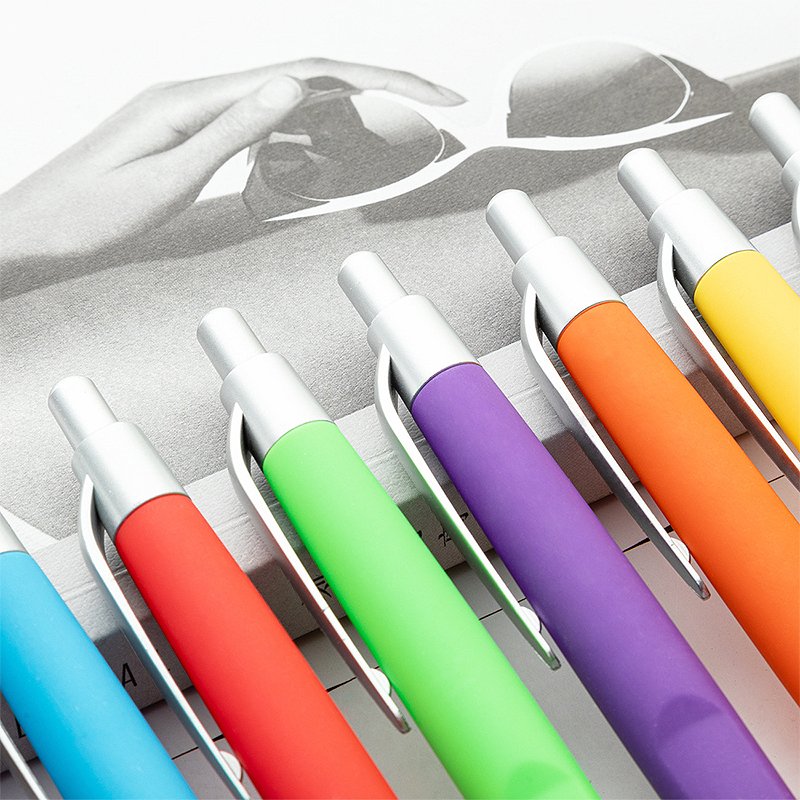 Colorful press ballpoint pen custom logo gift promotion advertising business hotel conference plastic pen