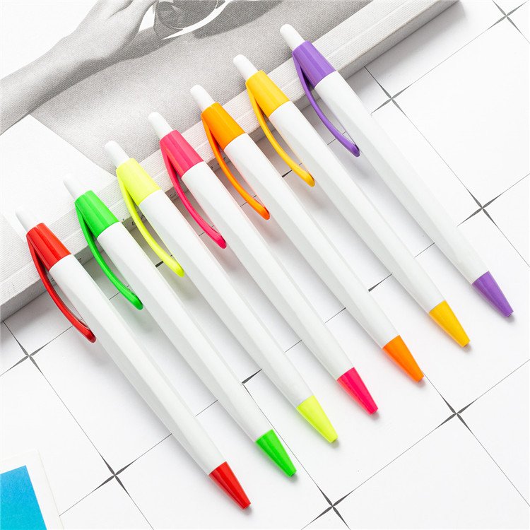 New Arrival Multi-Functional Plastic Ballpoint Pen Polygon-Shaped Advertising Gift Pen for Promotion