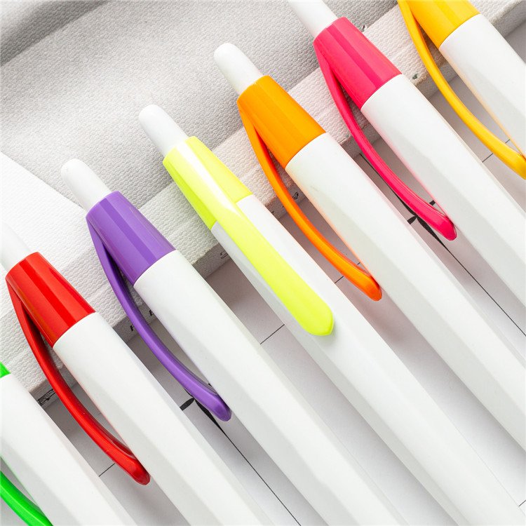 New Arrival Multi-Functional Plastic Ballpoint Pen Polygon-Shaped Advertising Gift Pen for Promotion