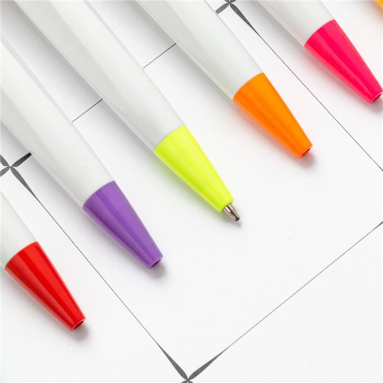 New Arrival Multi-Functional Plastic Ballpoint Pen Polygon-Shaped Advertising Gift Pen for Promotion