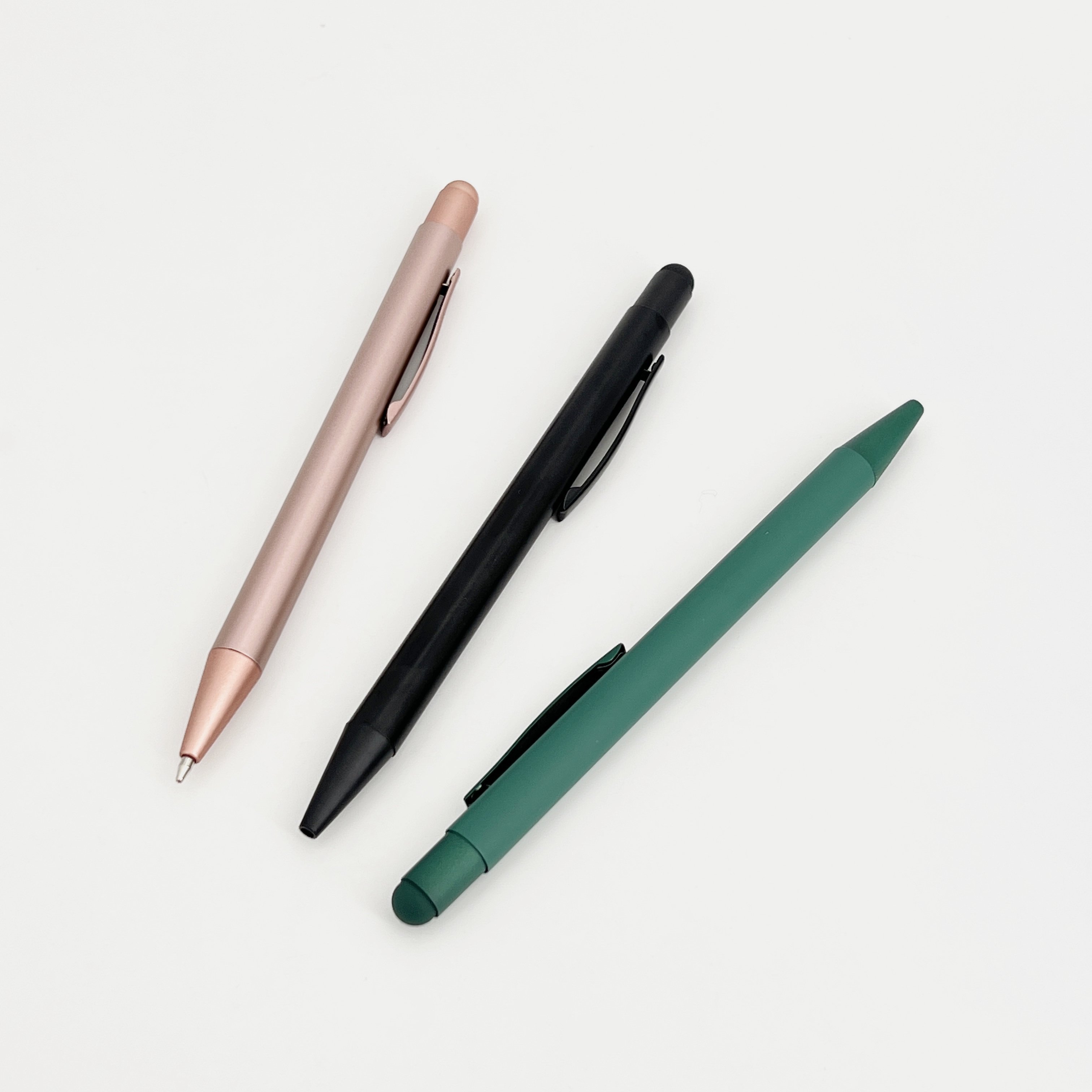 Press-Type Matte Ball Pen 1.0mm Touch Screen Head Pen With Printed Logo Student Writing Multi-color Ballpoint Pen For Gifts