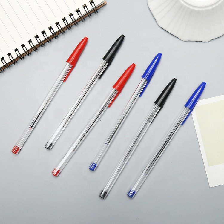 Office and School Stationery Bulk Blue Plastic Ballpoint Pens 0.7mm