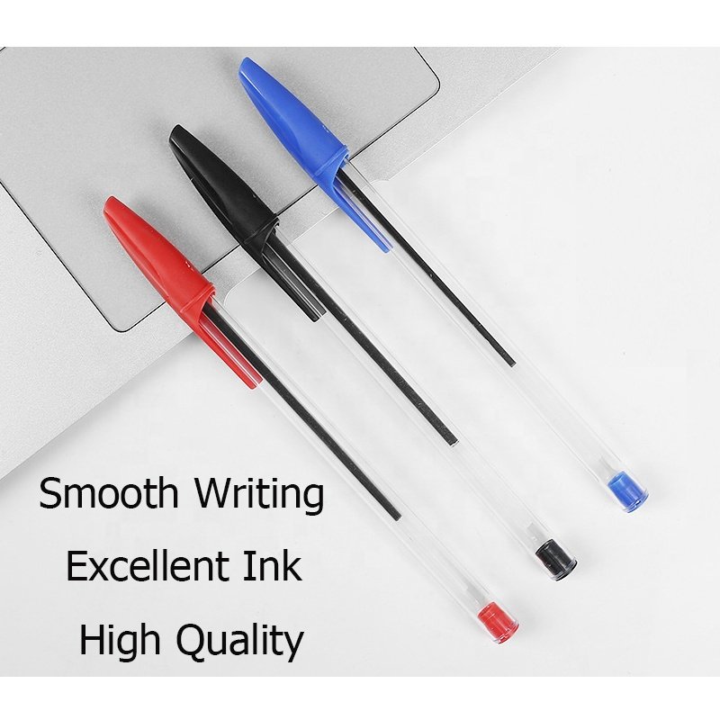 Office and School Stationery Bulk Blue Plastic Ballpoint Pens 0.7mm