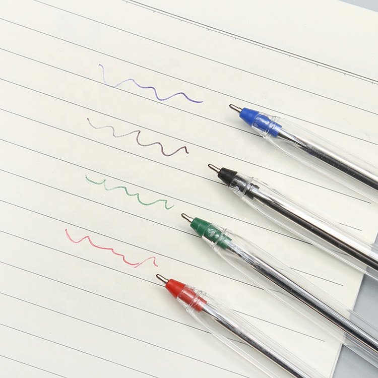 Office and School Stationery Bulk Blue Plastic Ballpoint Pens 0.7mm