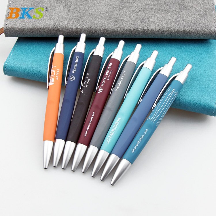 BKS custom logo multifunction Led light Popular Cheap Logo kalem Promotional Stylus smart custom ball pen with custom logo