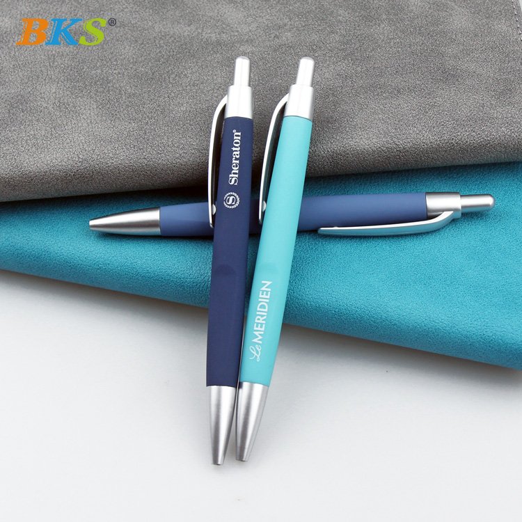 BKS custom logo multifunction Led light Popular Cheap Logo kalem Promotional Stylus smart custom ball pen with custom logo